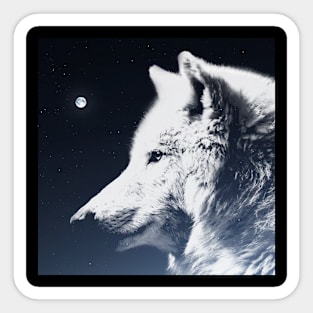 White Wolf Sticker